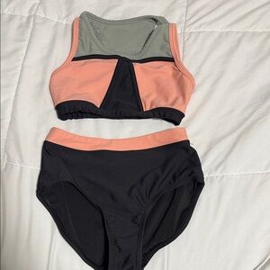 Lilly K Peach and Black dance Set